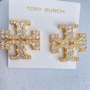 TORY BURCH•Super Exaggerated Paved Logo Stud